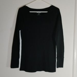Thermal Long Sleeve Black Top Size L